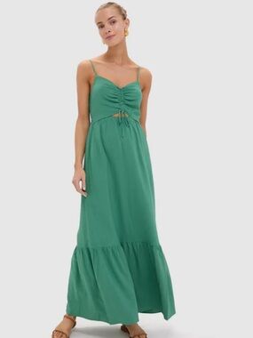 Z Supply Botanical Green Winslet Maxi Dress